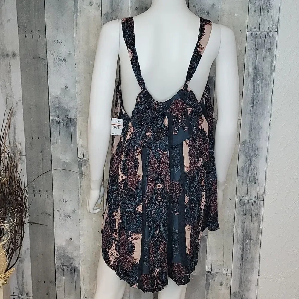FREE PEOPLE COUNT Me In Trapeze black combo tunic - Picture 5 of 9